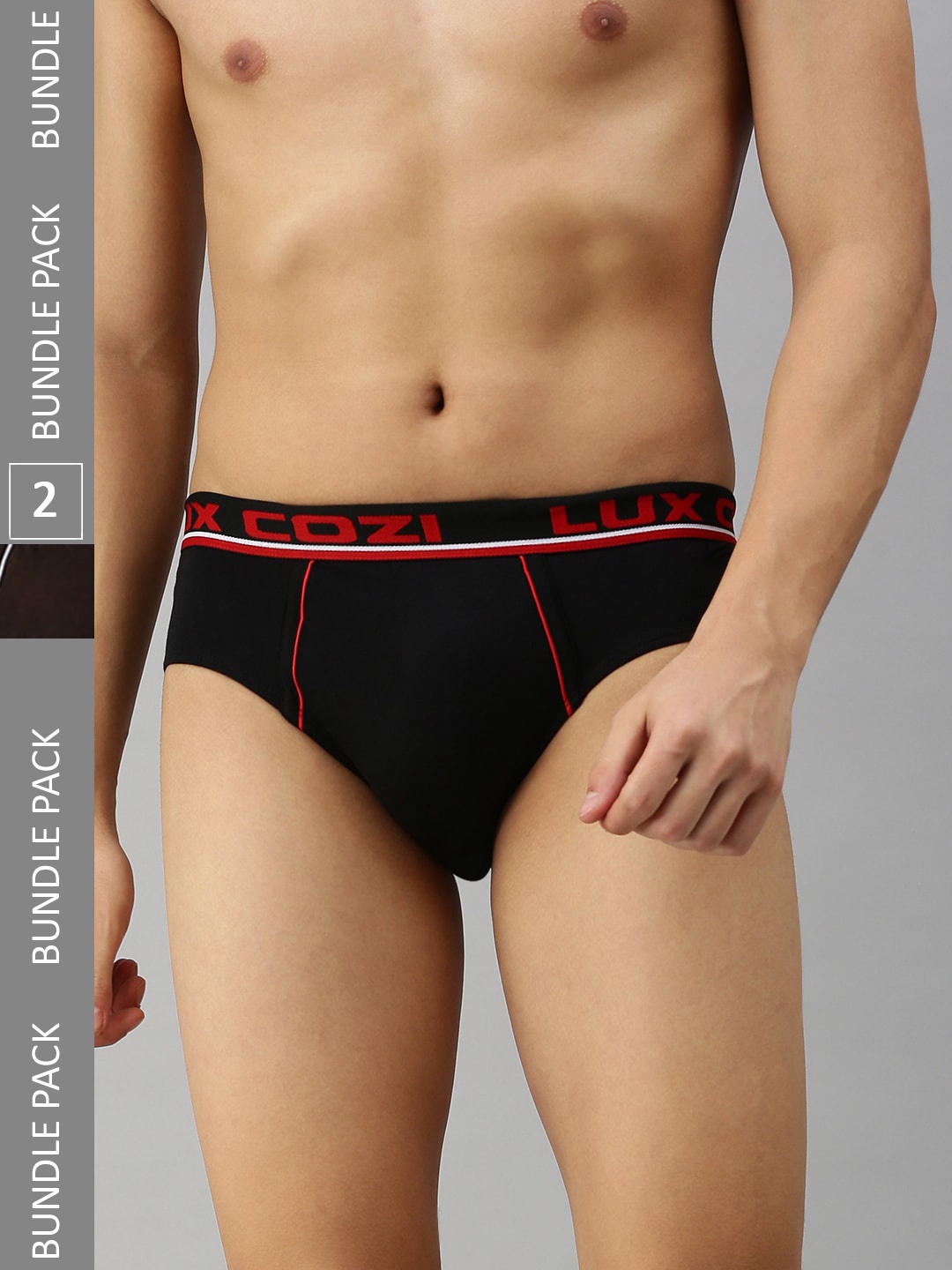 Lux Cozi Men Pack Of 2 Mid-Rise Anti-Odour Basic Briefs- COZI_BIGSHOT_BRF_BLK_NB_2PC, Black
Lux Cozi Men Pack Of 2 Mid-Rise Anti-Odour Basic Briefs- COZI_BIGSHOT_BRF_BLK_NB_2PC, Black