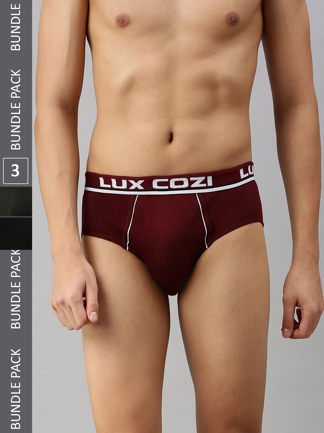 Lux Cozi Pack Of 3 Mid-Rise Anti Odour Basic Briefs COZI_BIGSHOT_BRF_MRN_2PC, Maroon
Lux Cozi Pack Of 3 Mid-Rise Anti Odour Basic Briefs COZI_BIGSHOT_BRF_MRN_2PC, Maroon