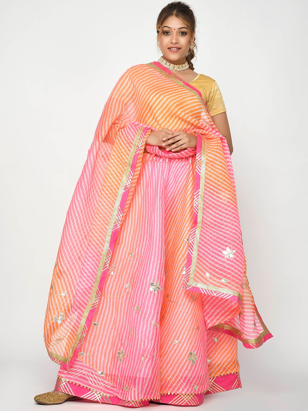 Kesarya Embellished Cotton Ready to Wear Lehenga & Unstitched Blouse With Dupatta, Pink
Kesarya Embellished Cotton Ready to Wear Lehenga & Unstitched Blouse With Dupatta, Pink