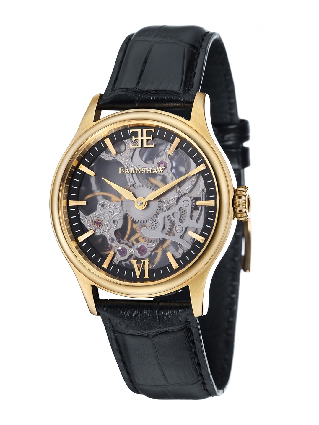 EARNSHAW Men Printed Dial Leather Automatic Motion Straps Analogue Watch ES-8061-03, Black
EARNSHAW Men Printed Dial Leather Automatic Motion Straps Analogue Watch ES-8061-03, Black
