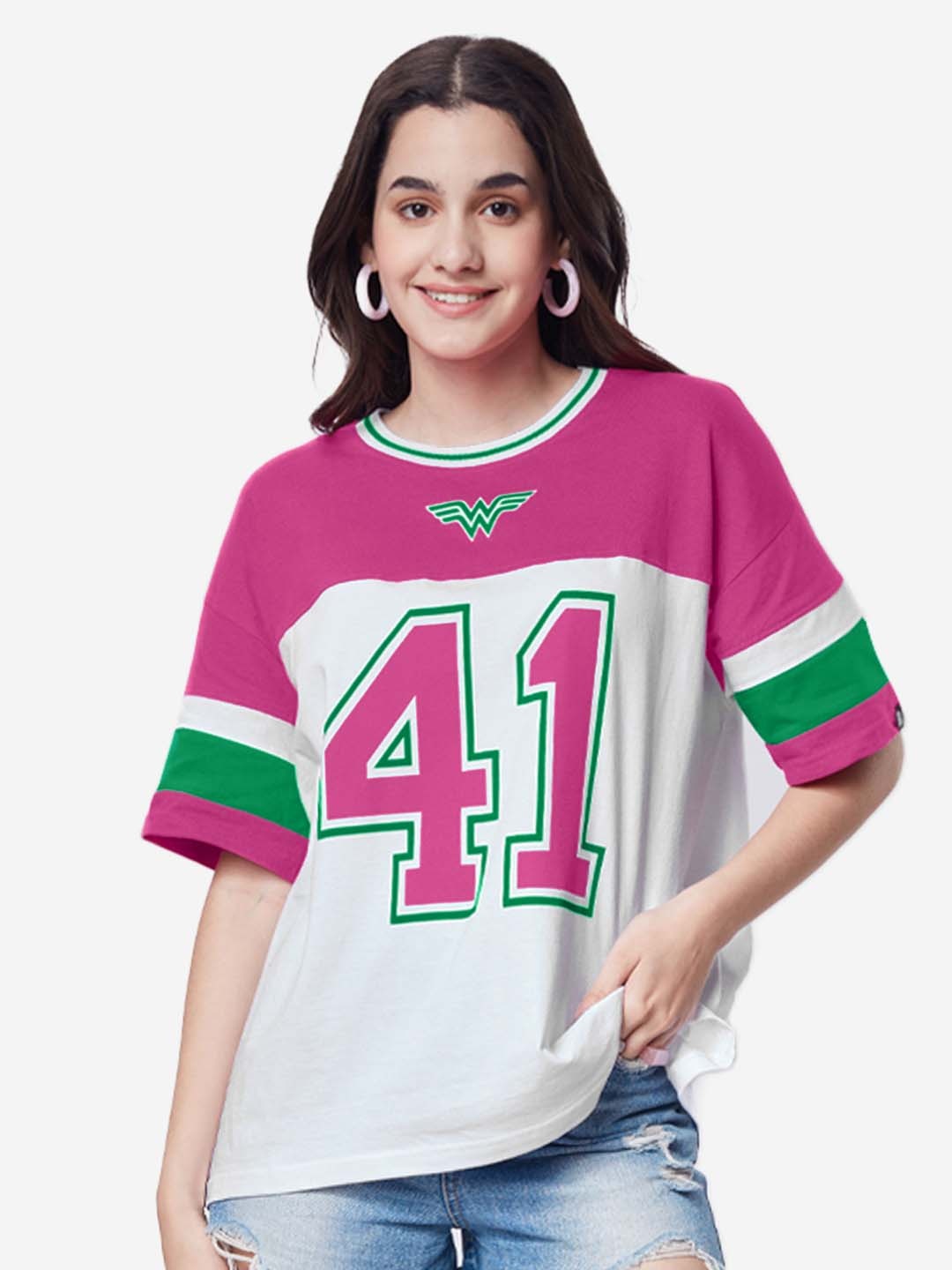 The Souled Store Women Multicoloured Typography Printed Applique Loose Oversized T-shirt, Multi
The Souled Store Women Multicoloured Typography Printed Applique Loose Oversized T-shirt, Multi