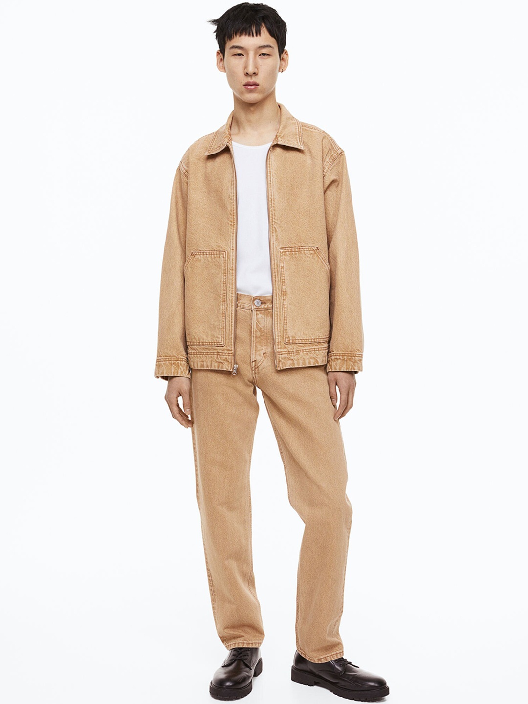 H&M Men Relaxed Jeans, Beige