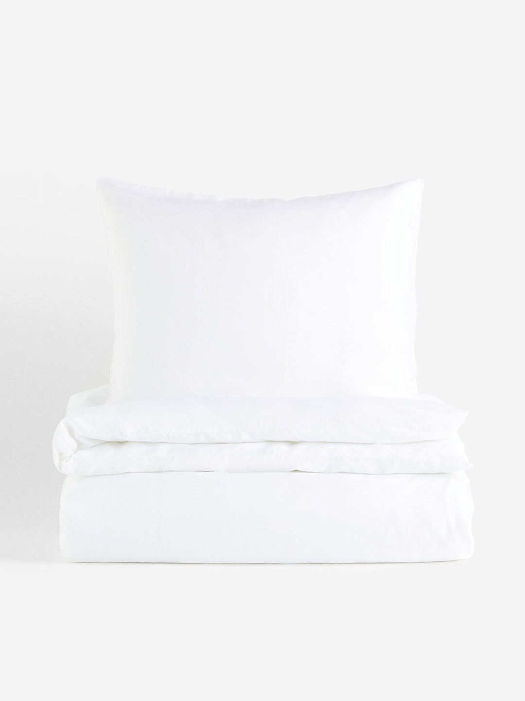 H&M White Sateen Duvet Cover