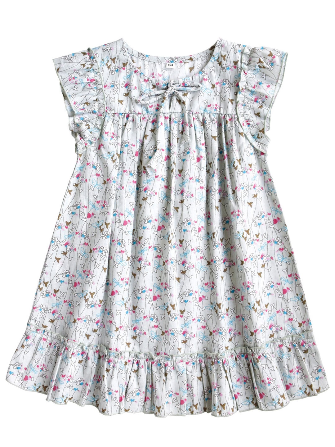 milou Green Floral A-Line Dress