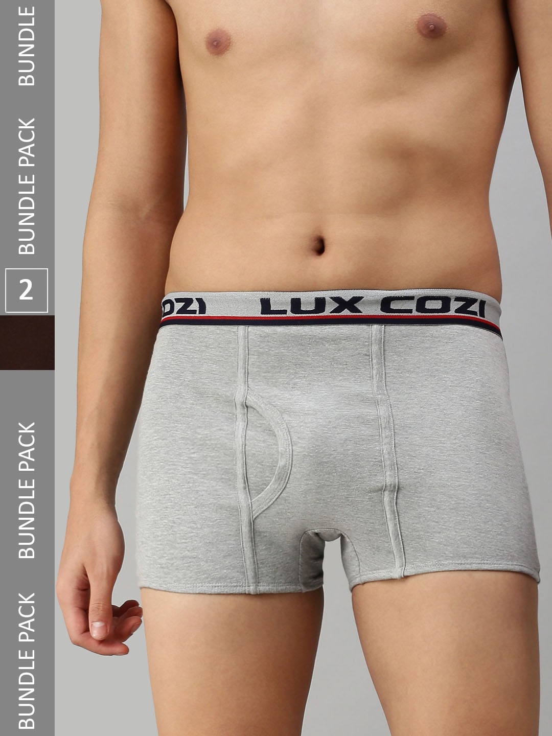 Lux Cozi Men Pack Of 2 Brand Logo Printed Pure Cotton Trunks COZI_BIGSHOT_SLP_BRN_GM_2PC, Brown
Lux Cozi Men Pack Of 2 Brand Logo Printed Pure Cotton Trunks COZI_BIGSHOT_SLP_BRN_GM_2PC, Brown