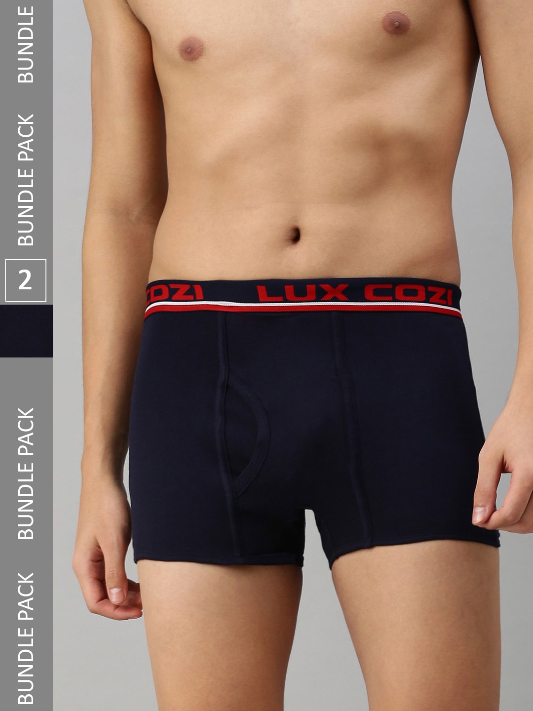 Lux Cozi Men Pack Of 2 Trunk COZI_BIGSHOT_SLP_NB_2PC, Navy blue