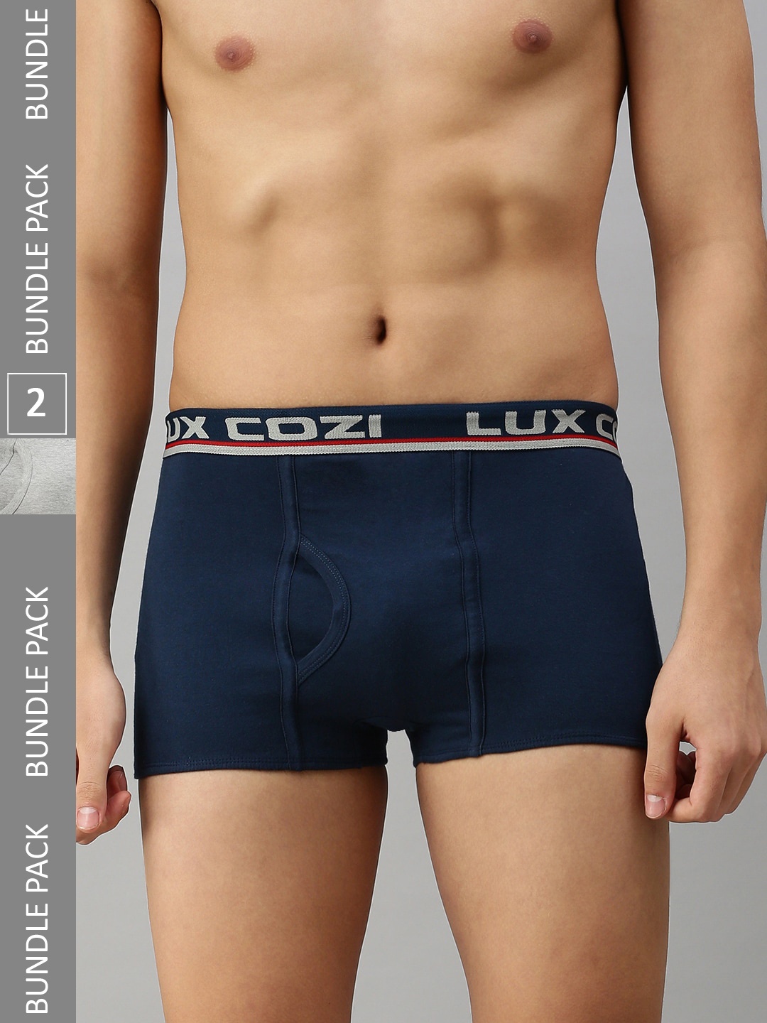 Lux Cozi Men Pack of 2 Brand Logo Printed Basic Knitted Trunks COZI_BIGSHOT_SLP_GM_MBU_2PC, Grey melange
Lux Cozi Men Pack of 2 Brand Logo Printed Basic Knitted Trunks COZI_BIGSHOT_SLP_GM_MBU_2PC, Grey melange