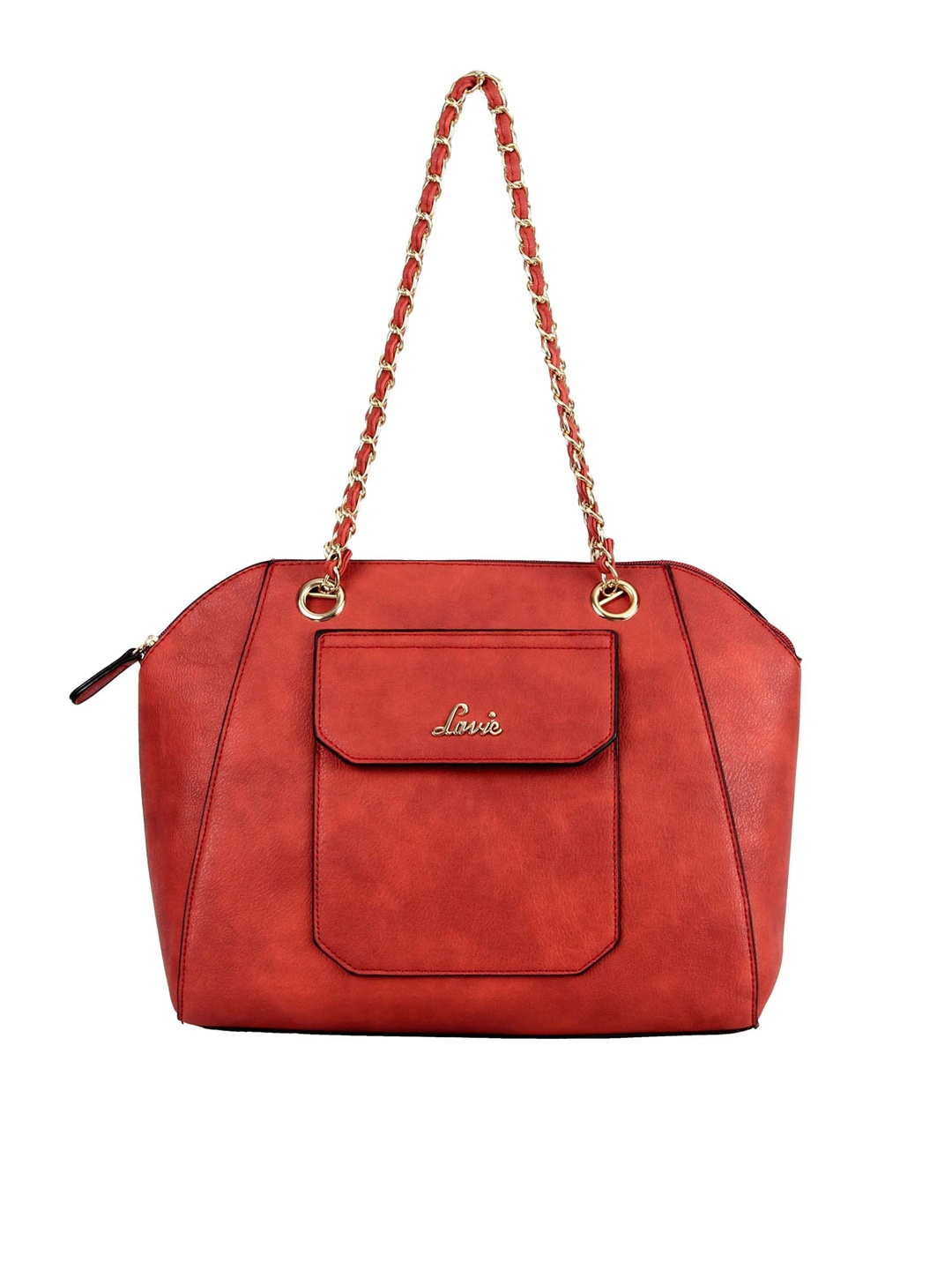 Lavie Red Solid Shoulder Bag