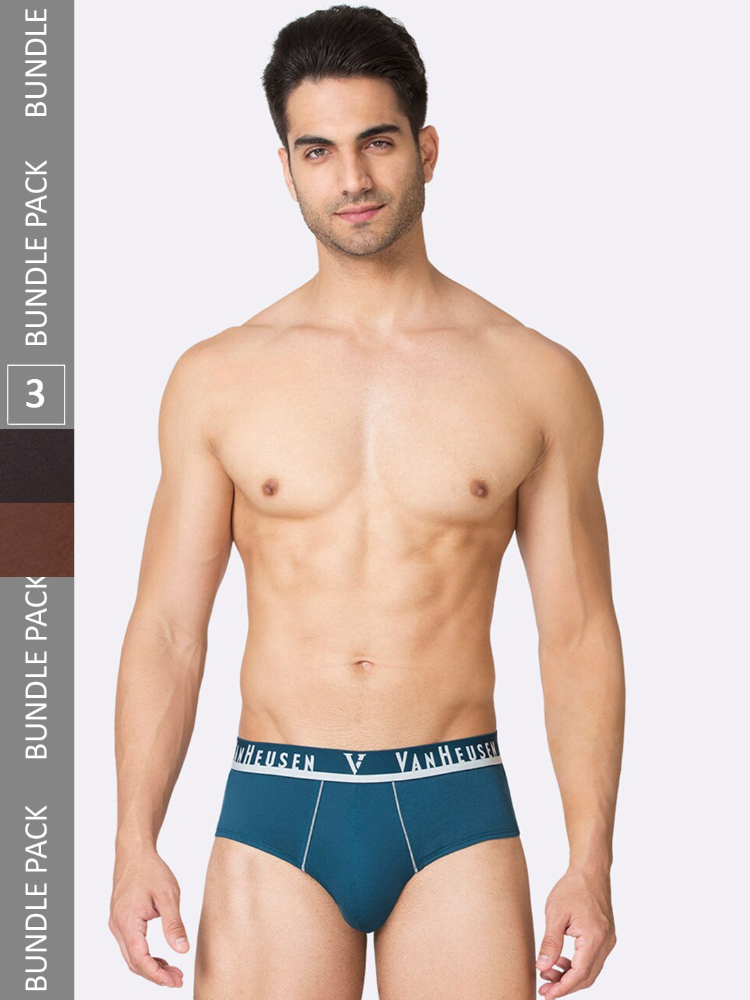 Van Heusen Men Plus Size Pack Of 3 Mid-Rise Pure Cotton Briefs IHBR3ESDMM15001, Blue
Van Heusen Men Plus Size Pack Of 3 Mid-Rise Pure Cotton Briefs IHBR3ESDMM15001, Blue