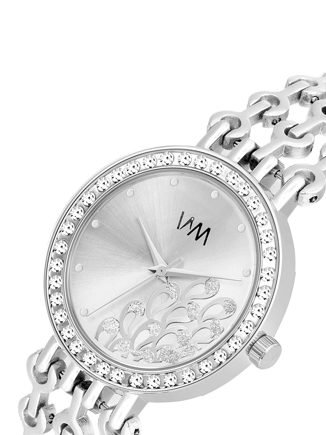 WM Men Embellished Dial & Stainless Steel Bracelet Style Straps Analogue Watch PP-042_28, Silver
WM Men Embellished Dial & Stainless Steel Bracelet Style Straps Analogue Watch PP-042_28, Silver