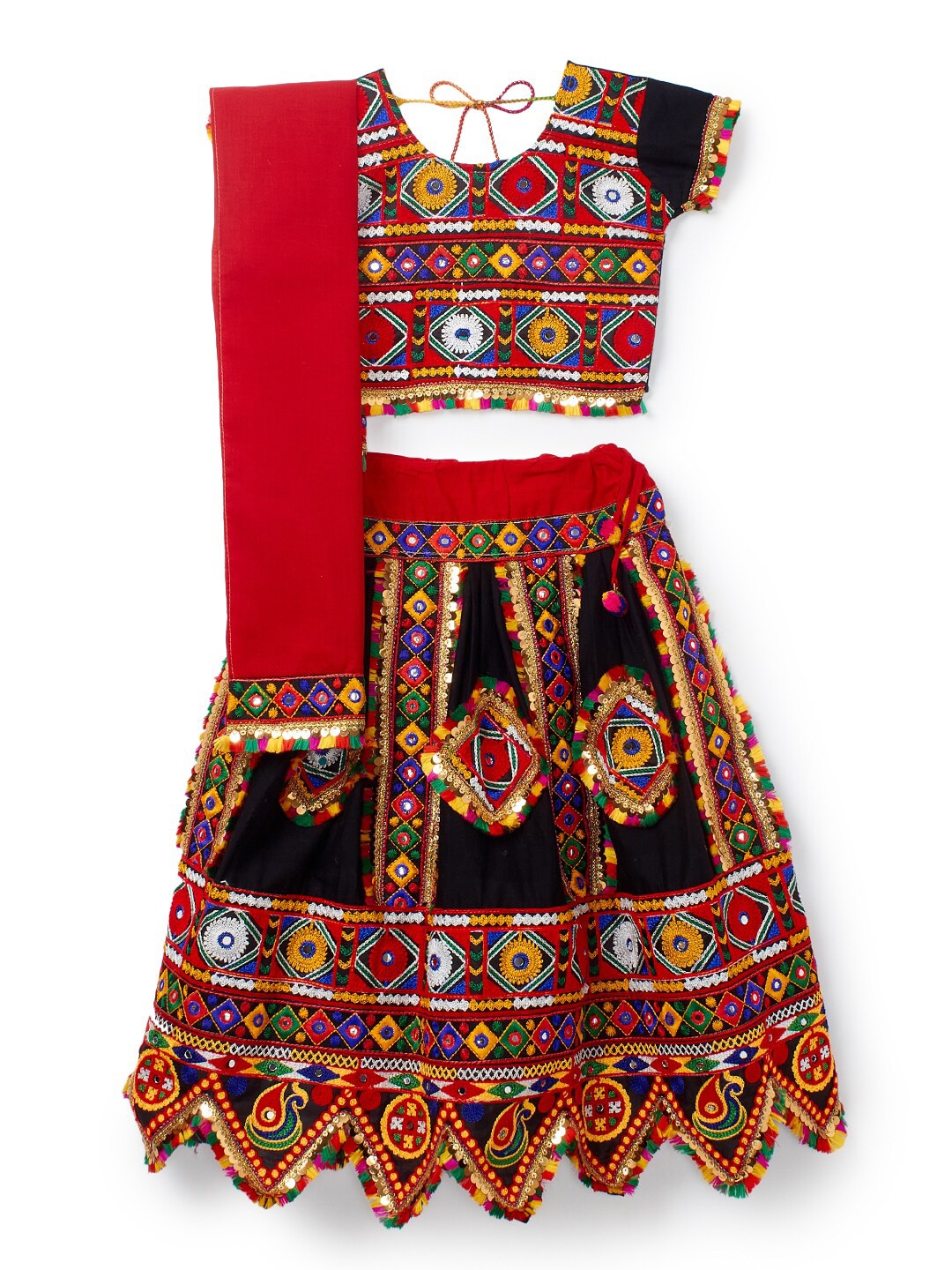 BANJARA INDIA Girls Embroidered Cotton Ready to Wear Lehenga & Blouse With Dupatta, Black
BANJARA INDIA Girls Embroidered Cotton Ready to Wear Lehenga & Blouse With Dupatta, Black