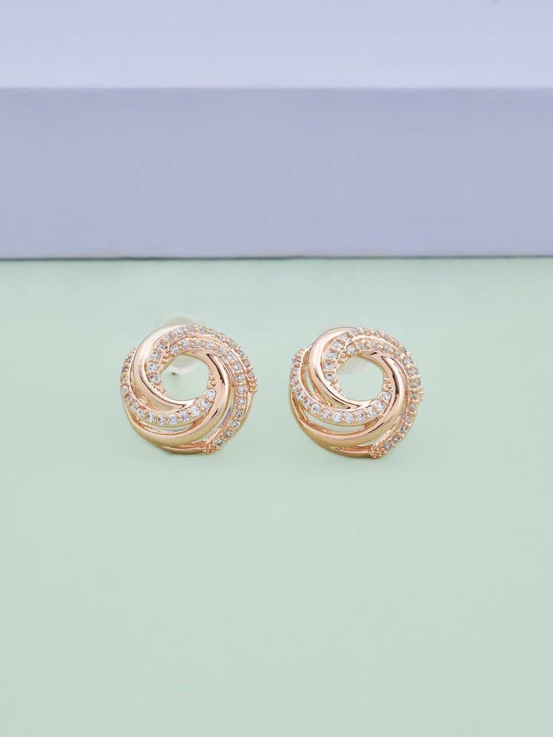 Kushal's Fashion Jewellery Rose Gold-Plated Cubic Zirconia Circular Studs Earrings, White
Kushal's Fashion Jewellery Rose Gold-Plated Cubic Zirconia Circular Studs Earrings, White
