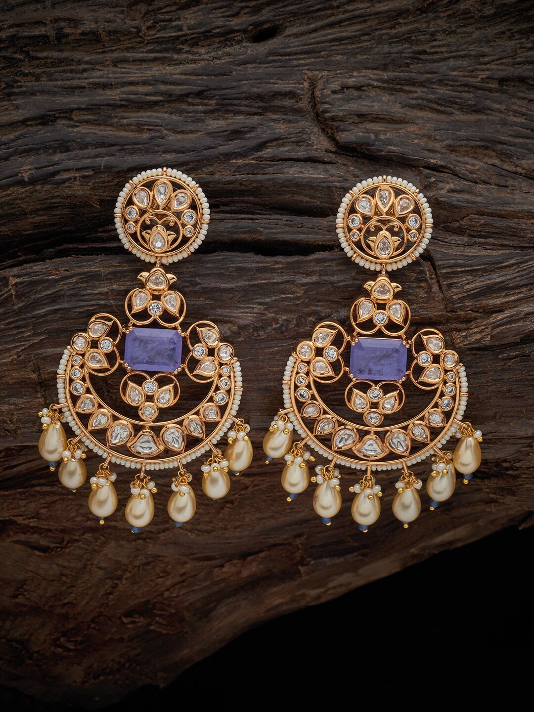 Kushal's Fashion Jewellery Gold-Plated Crescent Shaped Chandbalis Earrings, Lavender
Kushal's Fashion Jewellery Gold-Plated Crescent Shaped Chandbalis Earrings, Lavender