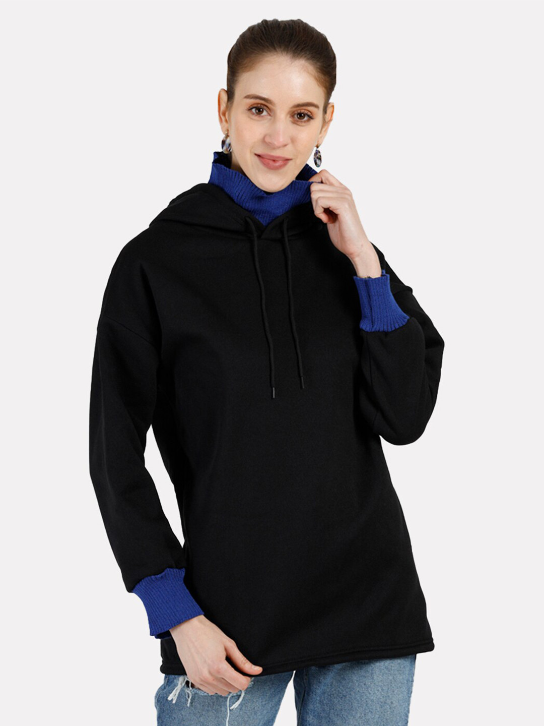 iki chic Women Pullover Hooded Sweatshirt, Black
iki chic Women Pullover Hooded Sweatshirt, Black