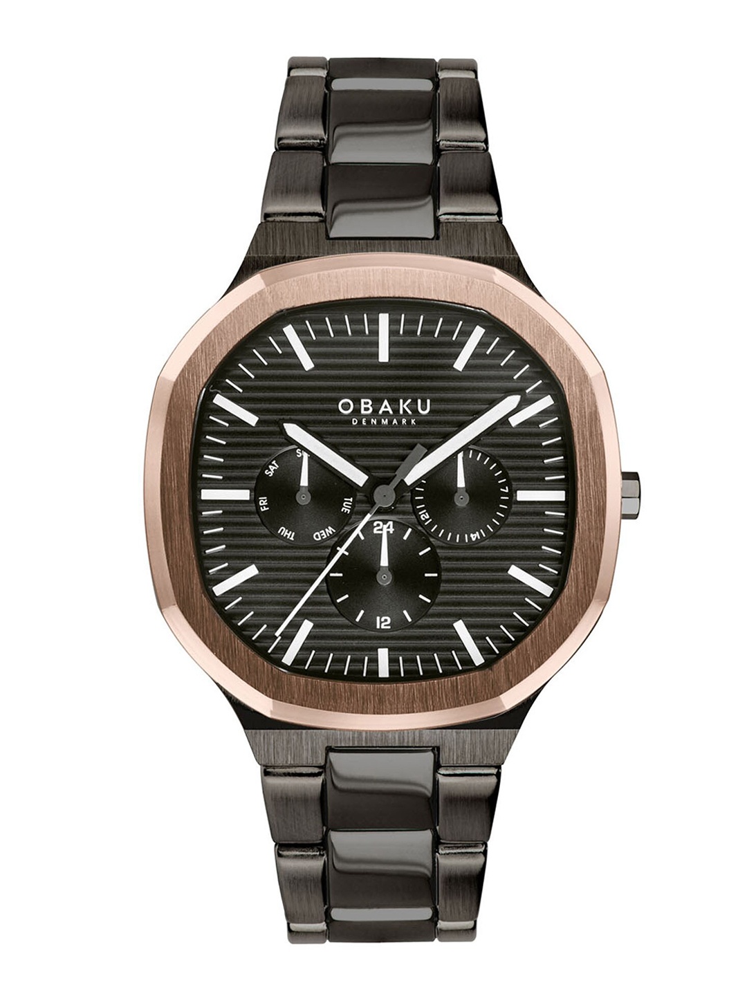 Obaku Men Stainless Steel Bracelet Style Straps Analogue Multi Function Watch V275GMMBSB, Black
Obaku Men Stainless Steel Bracelet Style Straps Analogue Multi Function Watch V275GMMBSB, Black