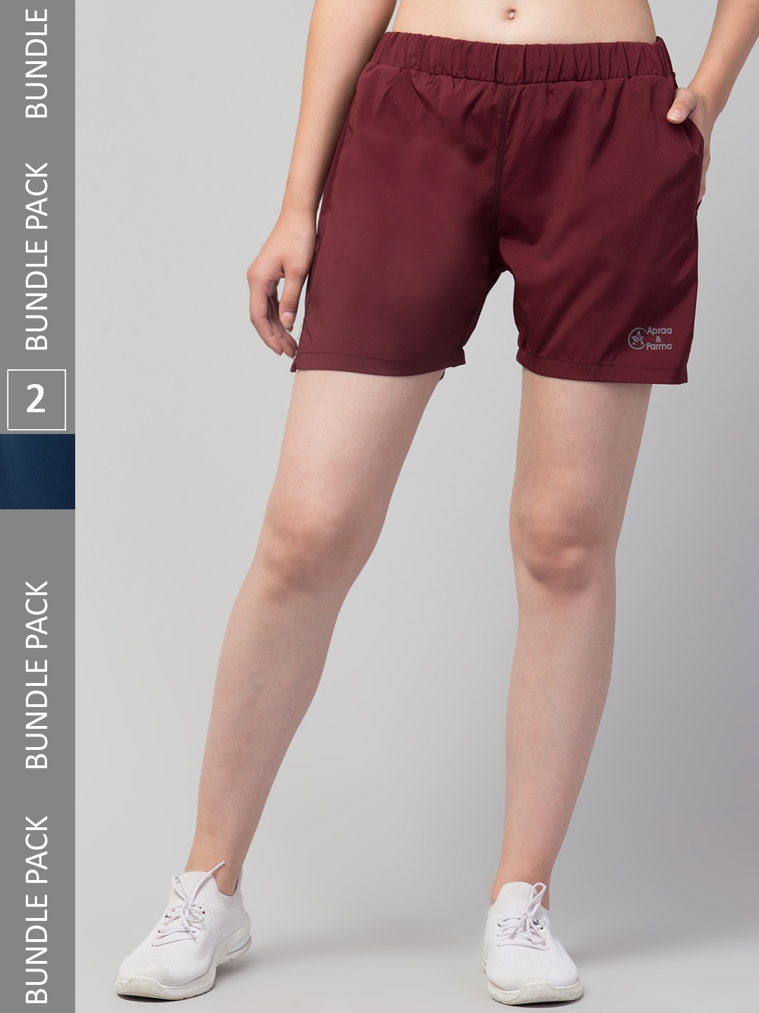 Apraa & Parma Women Pack of 2 Outdoor Sports Shorts with e-Dry Technology, Maroon
Apraa & Parma Women Pack of 2 Outdoor Sports Shorts with e-Dry Technology, Maroon