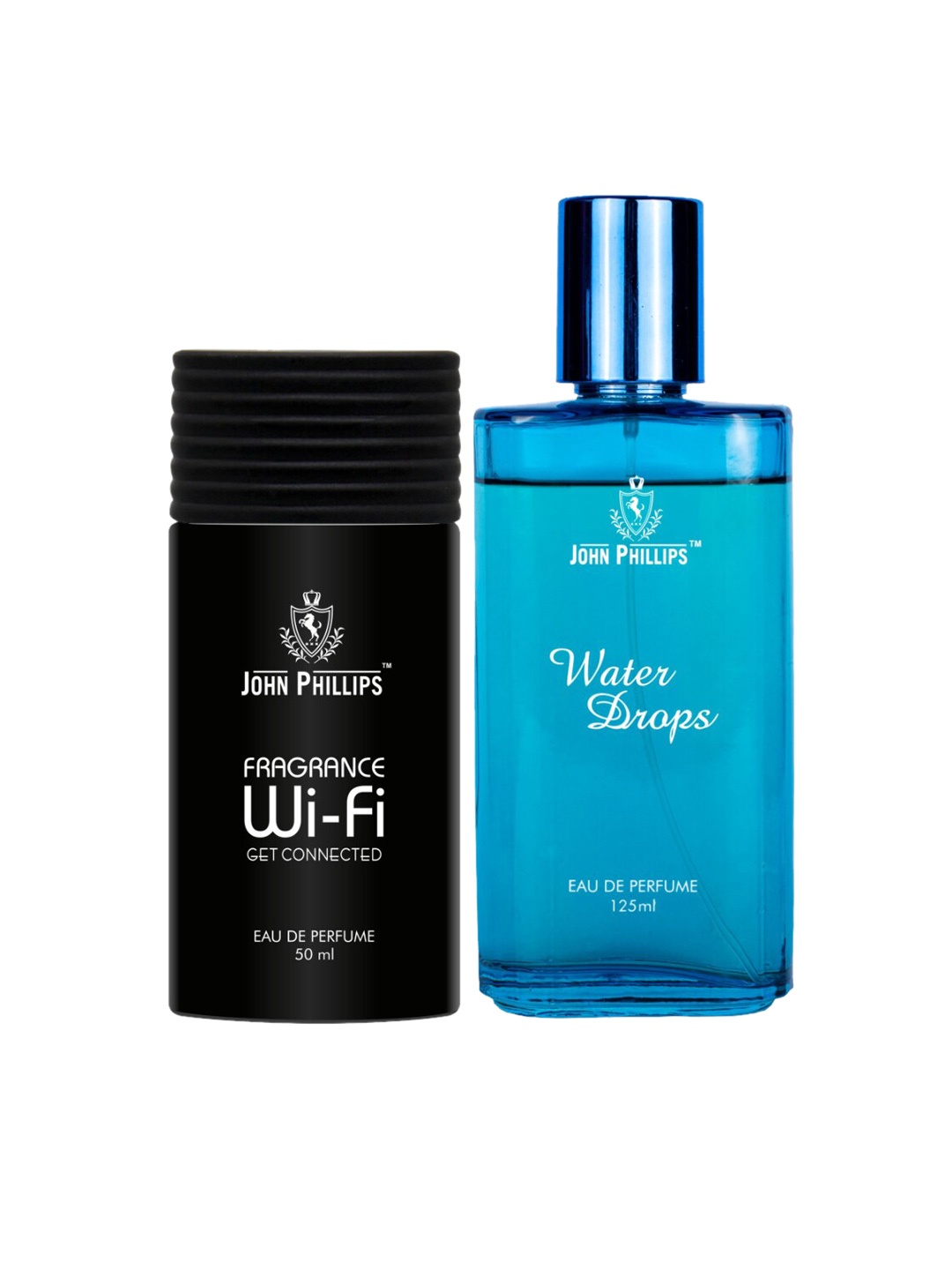 JOHN PHILLIPS Set Of 2 Eau De Parfum - Water Drops 125ml & Fragrance Wi-Fi 50ml, Blue
JOHN PHILLIPS Set Of 2 Eau De Parfum - Water Drops 125ml & Fragrance Wi-Fi 50ml, Blue
