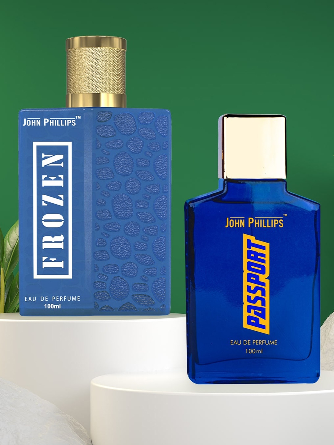 JOHN PHILLIPS Set of 2 Long Lasting Eau De Parfum - Frozen & Passport - 100 ml each, Blue
JOHN PHILLIPS Set of 2 Long Lasting Eau De Parfum - Frozen & Passport - 100 ml each, Blue
