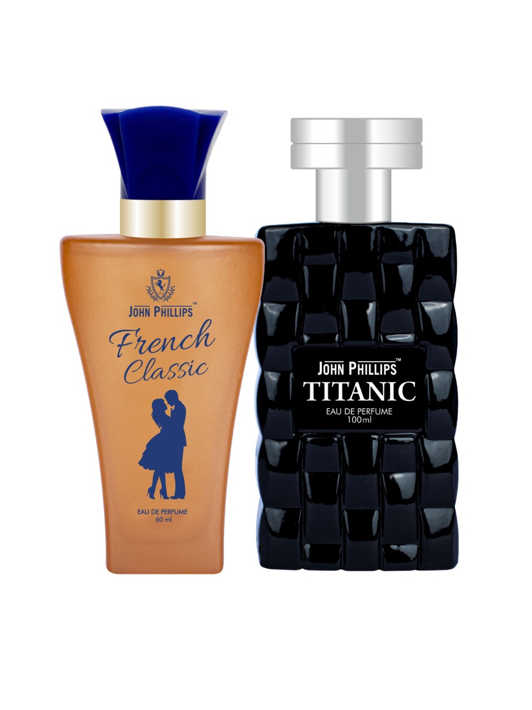 JOHN PHILLIPS Unisex Set Of French Classic & Titanic Eau De Parfum - 60ml+100ml, Black
JOHN PHILLIPS Unisex Set Of French Classic & Titanic Eau De Parfum - 60ml+100ml, Black
