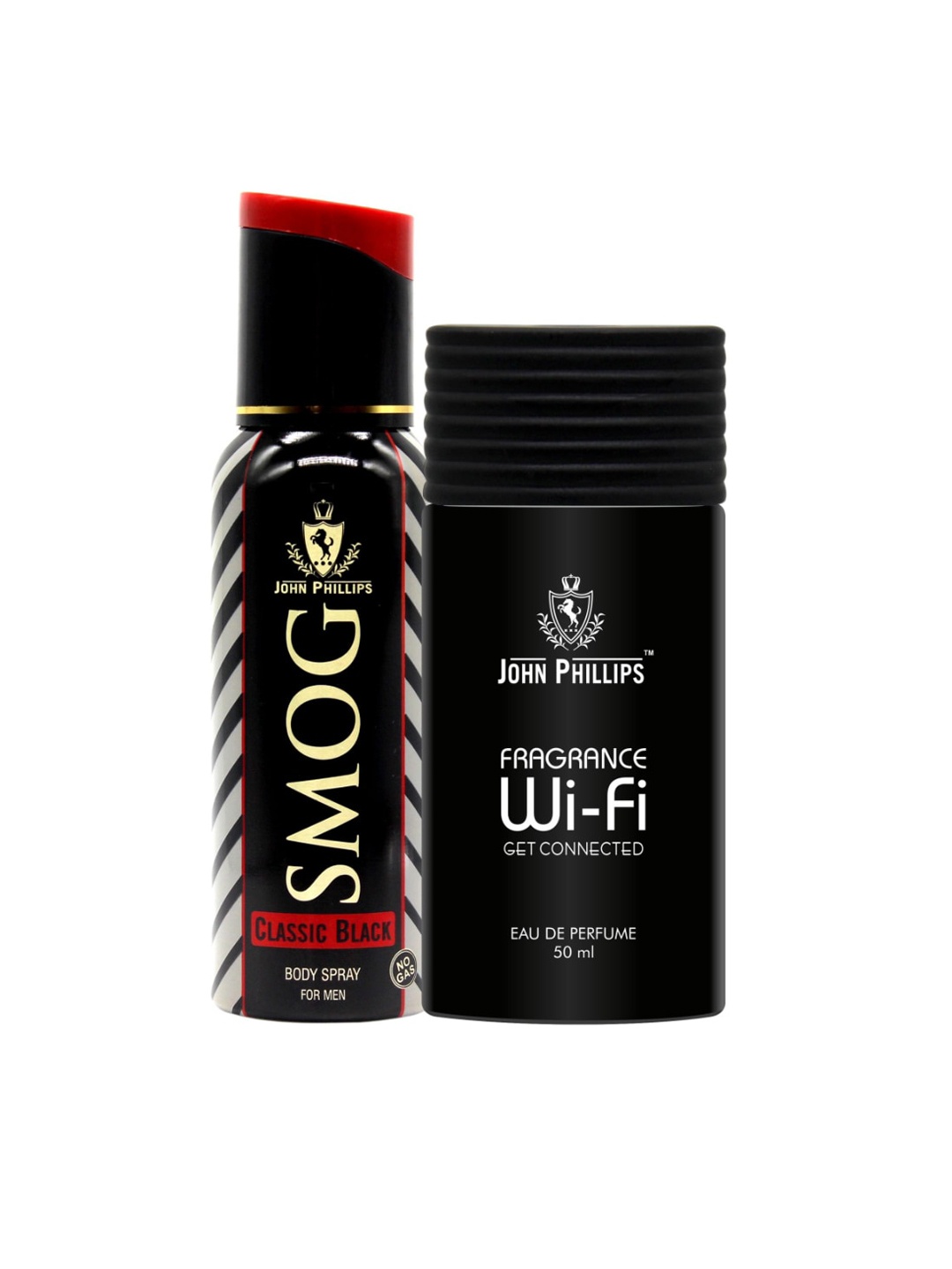 JOHN PHILLIPS Set of Wifi Eau De Parfum - 50 ml & Smog Classic Black Deodorant - 120 ml
JOHN PHILLIPS Set of Wifi Eau De Parfum - 50 ml & Smog Classic Black Deodorant - 120 ml