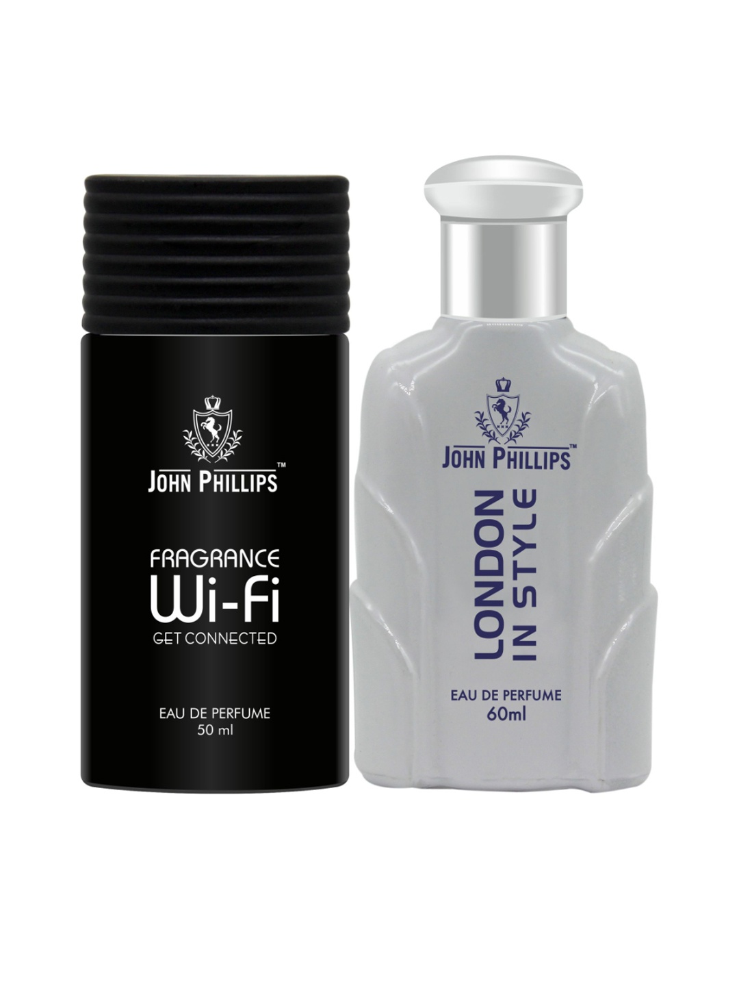 JOHN PHILLIPS Unisex Set of Fragrance Wifi & London In Style Eau De Parfum - 50ml+60ml, Black
JOHN PHILLIPS Unisex Set of Fragrance Wifi & London In Style Eau De Parfum - 50ml+60ml, Black