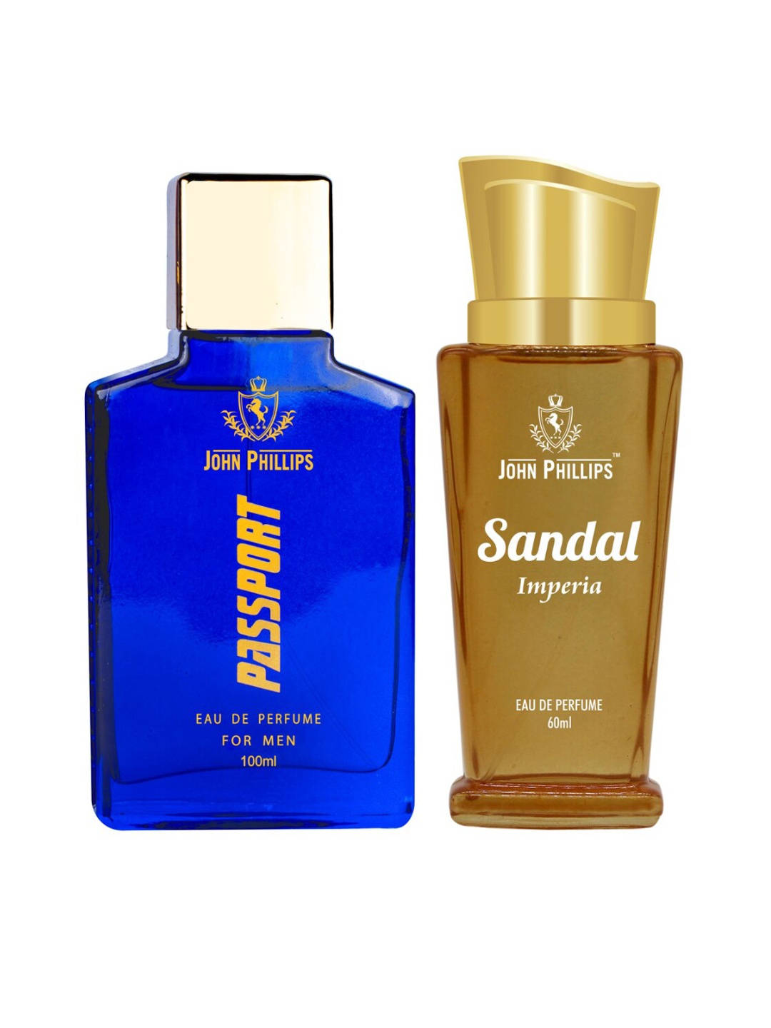JOHN PHILLIPS Set of 2 Long Lasting Eau De Parfum - Sandal Imperia 60ml & Passport 100ml, Blue
JOHN PHILLIPS Set of 2 Long Lasting Eau De Parfum - Sandal Imperia 60ml & Passport 100ml, Blue