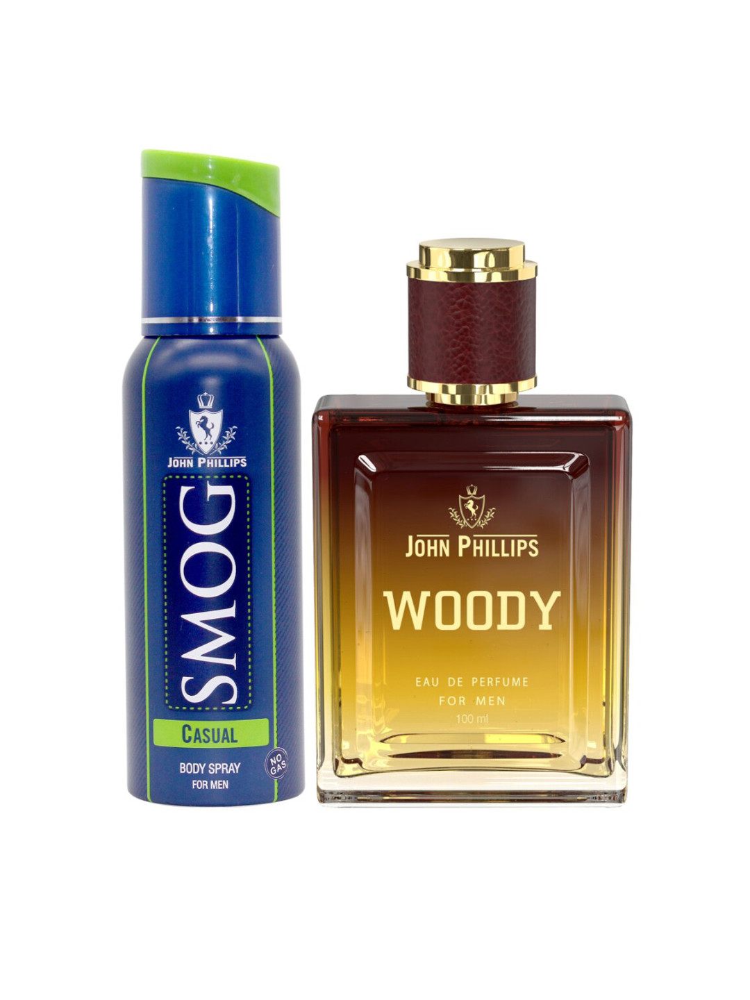 JOHN PHILLIPS Set Of 2 Smog Casual No Gas Deodorant 120 ml & Woody Perfume 100 ml, Na
JOHN PHILLIPS Set Of 2 Smog Casual No Gas Deodorant 120 ml & Woody Perfume 100 ml, Na