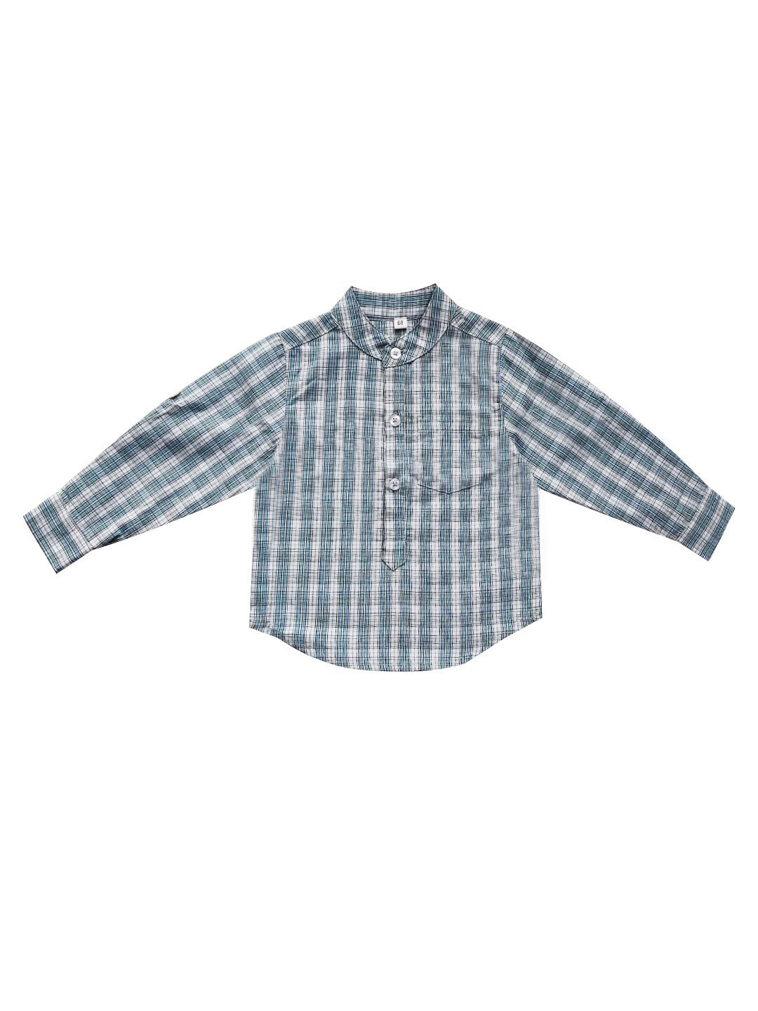 milou Boys Checked Cotton Casual Shirt, Blue 
milou Boys Checked Cotton Casual Shirt, Blue