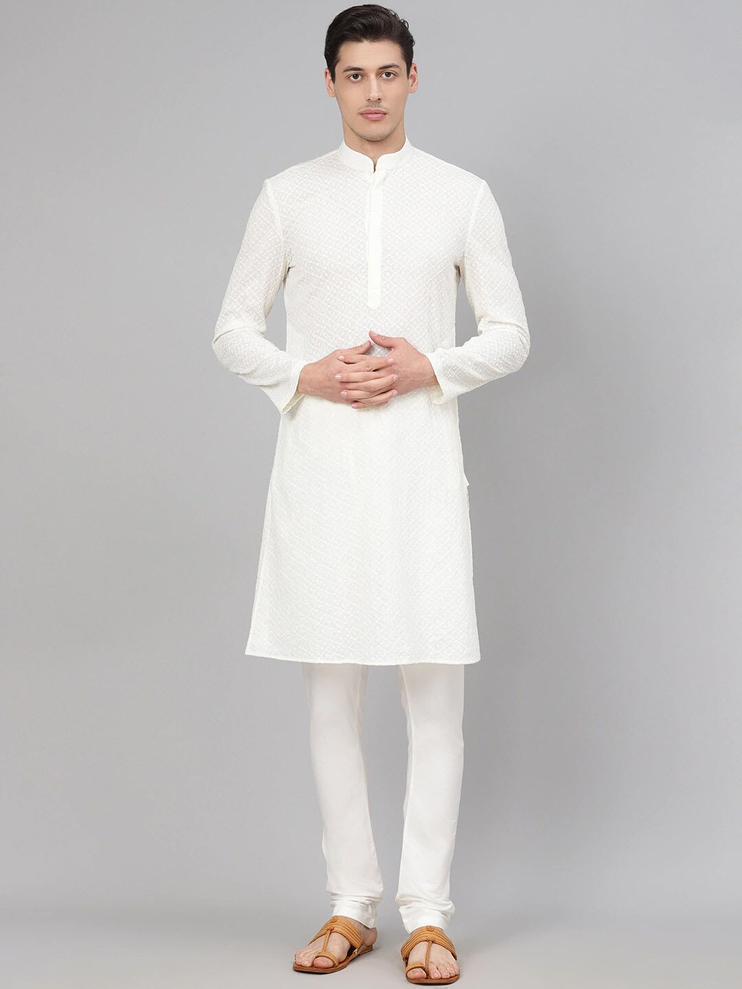 Readiprint Fashions Ethnic Motifs Embroidered Pure Cotton Kurta with Pyjamas, Off white
Readiprint Fashions Ethnic Motifs Embroidered Pure Cotton Kurta with Pyjamas, Off white