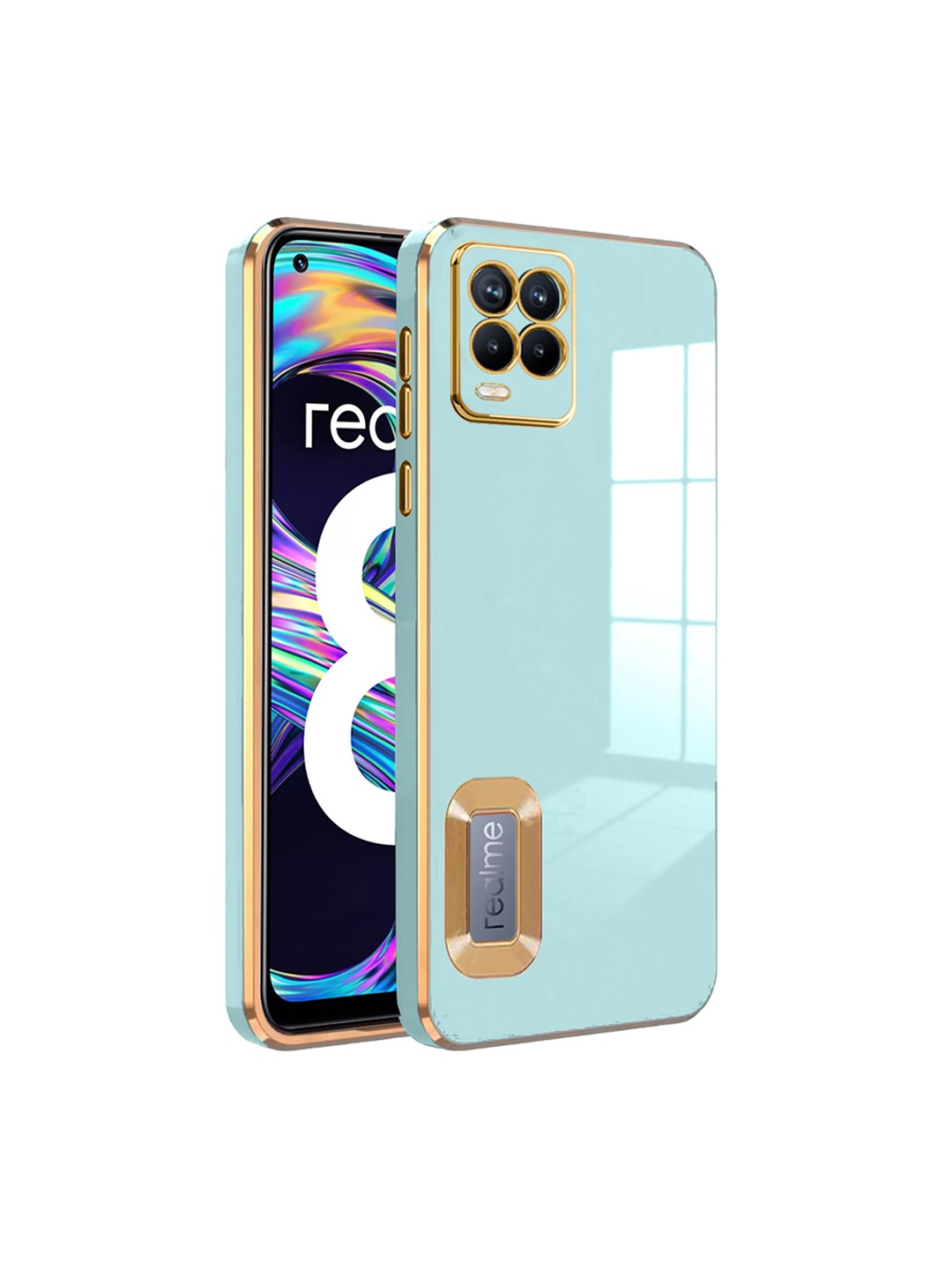 Karwan Realme 8 Phone Back Cover, Sea green