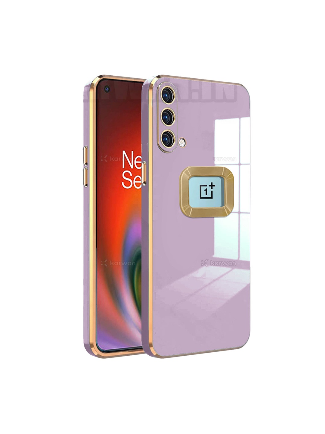 Karwan Camera Protection Oneplus Nord CE Silicone Back Case, Purple