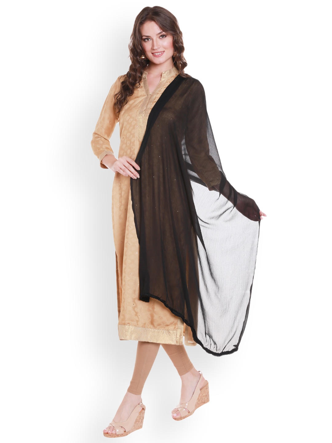Dupatta Bazaar Black Chiffon Dupatta
