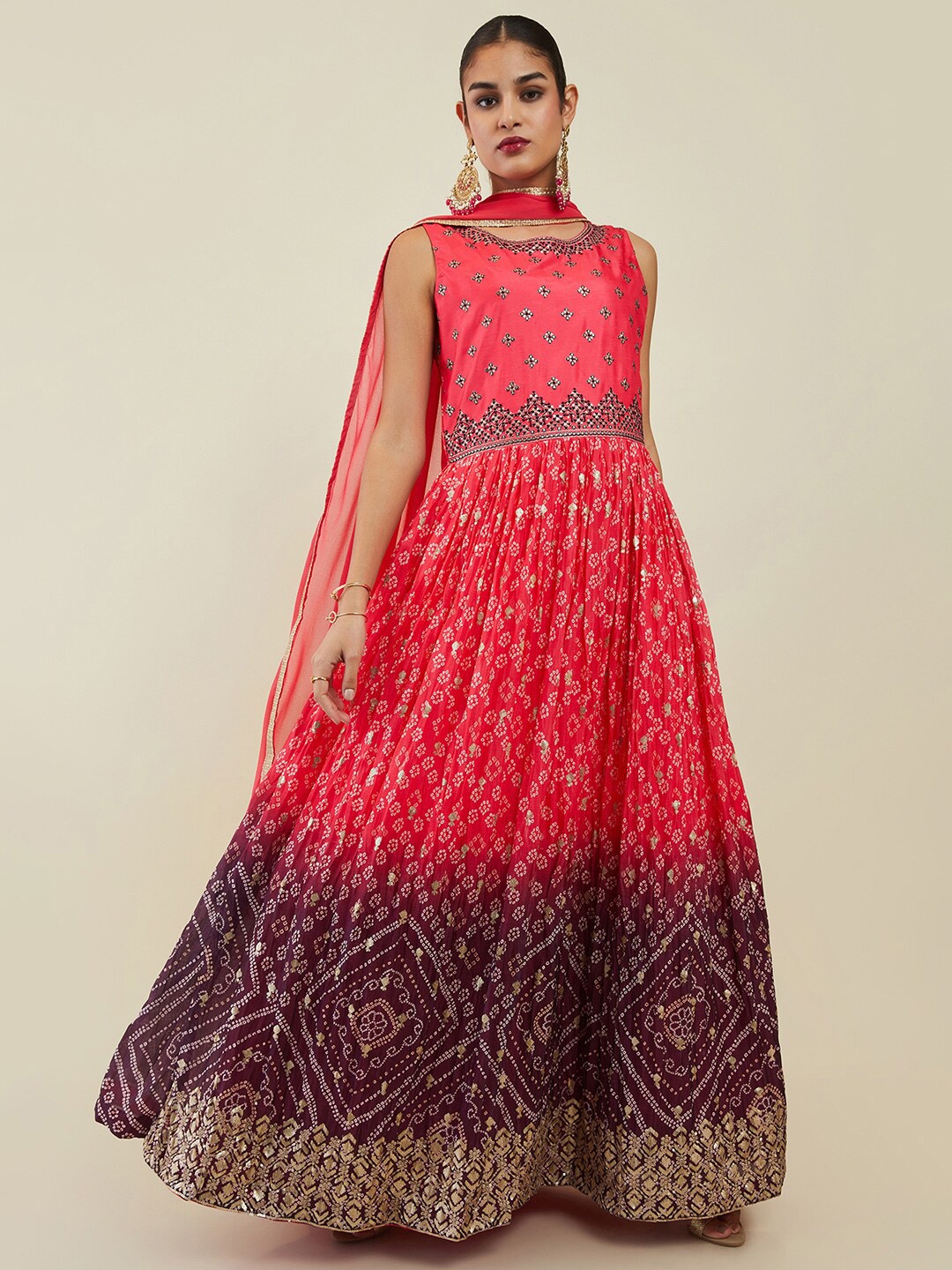 Soch Women Coral Ethnic Motifs Printed Pleated Pure Cotton Kurta with Churidar & With Dupatta
Soch Women Coral Ethnic Motifs Printed Pleated Pure Cotton Kurta with Churidar & With Dupatta