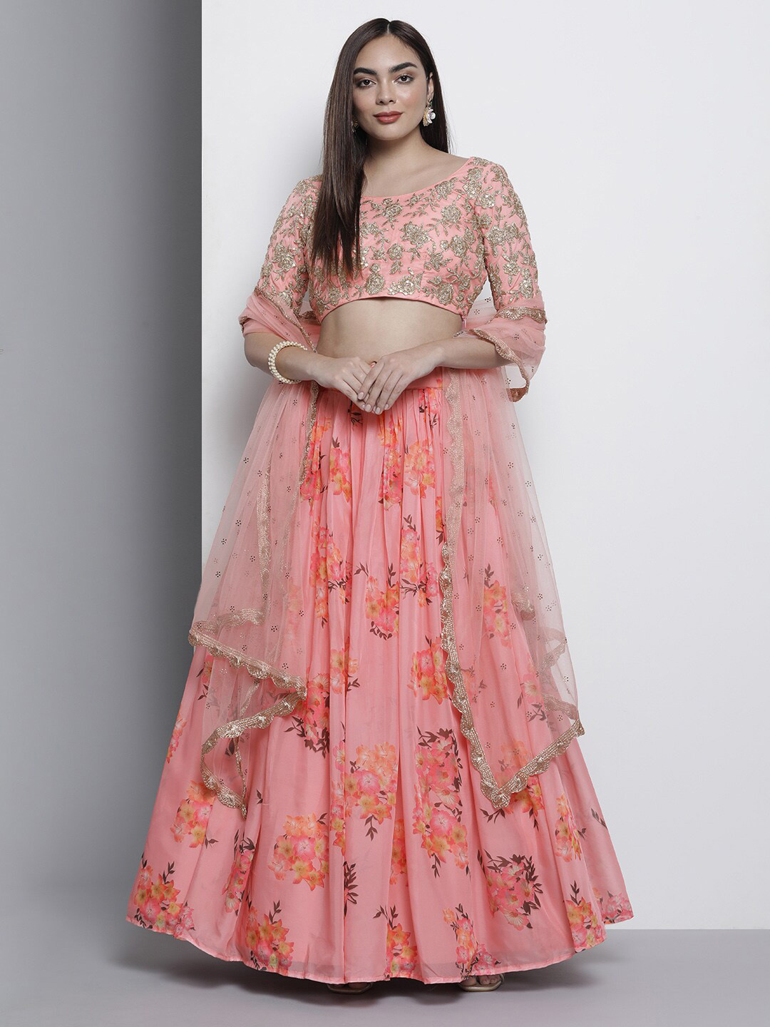 Fusionic Embroidered Organza Semi-Stitched Lehenga & Unstitched Blouse With Dupatta, Pink
Fusionic Embroidered Organza Semi-Stitched Lehenga & Unstitched Blouse With Dupatta, Pink