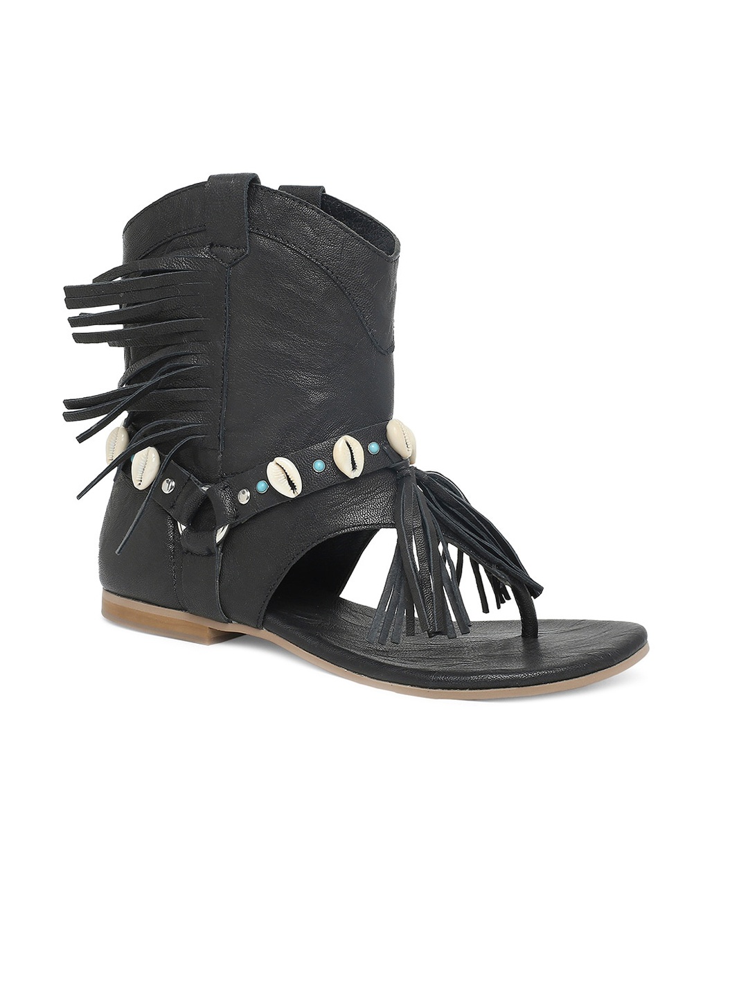 Tao Paris WANDERLUST By Seema K Sajdeh Women Embellished Leather Mid-Top T-Strap Flats, Black
Tao Paris WANDERLUST By Seema K Sajdeh Women Embellished Leather Mid-Top T-Strap Flats, Black