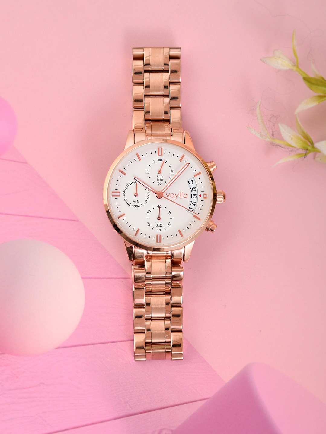 Voylla Women Stainless Steel Bracelet Style Straps Analogue Watch 8905124490480, White
Voylla Women Stainless Steel Bracelet Style Straps Analogue Watch 8905124490480, White