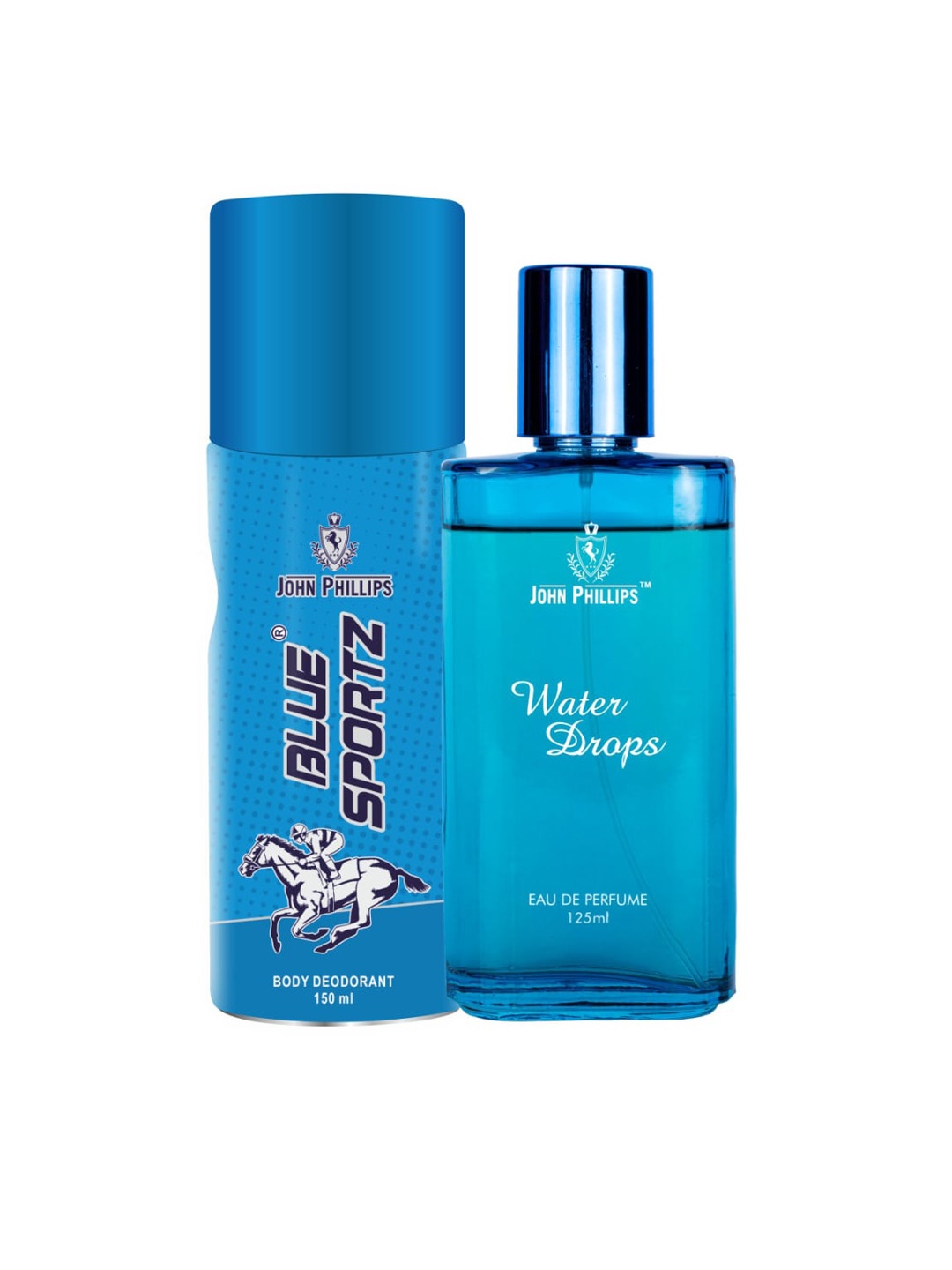 JOHN PHILLIPS Set of Water Drops Eau De Parfum 125 ml & Blue Sportz Deodorant 150 ml
JOHN PHILLIPS Set of Water Drops Eau De Parfum 125 ml & Blue Sportz Deodorant 150 ml