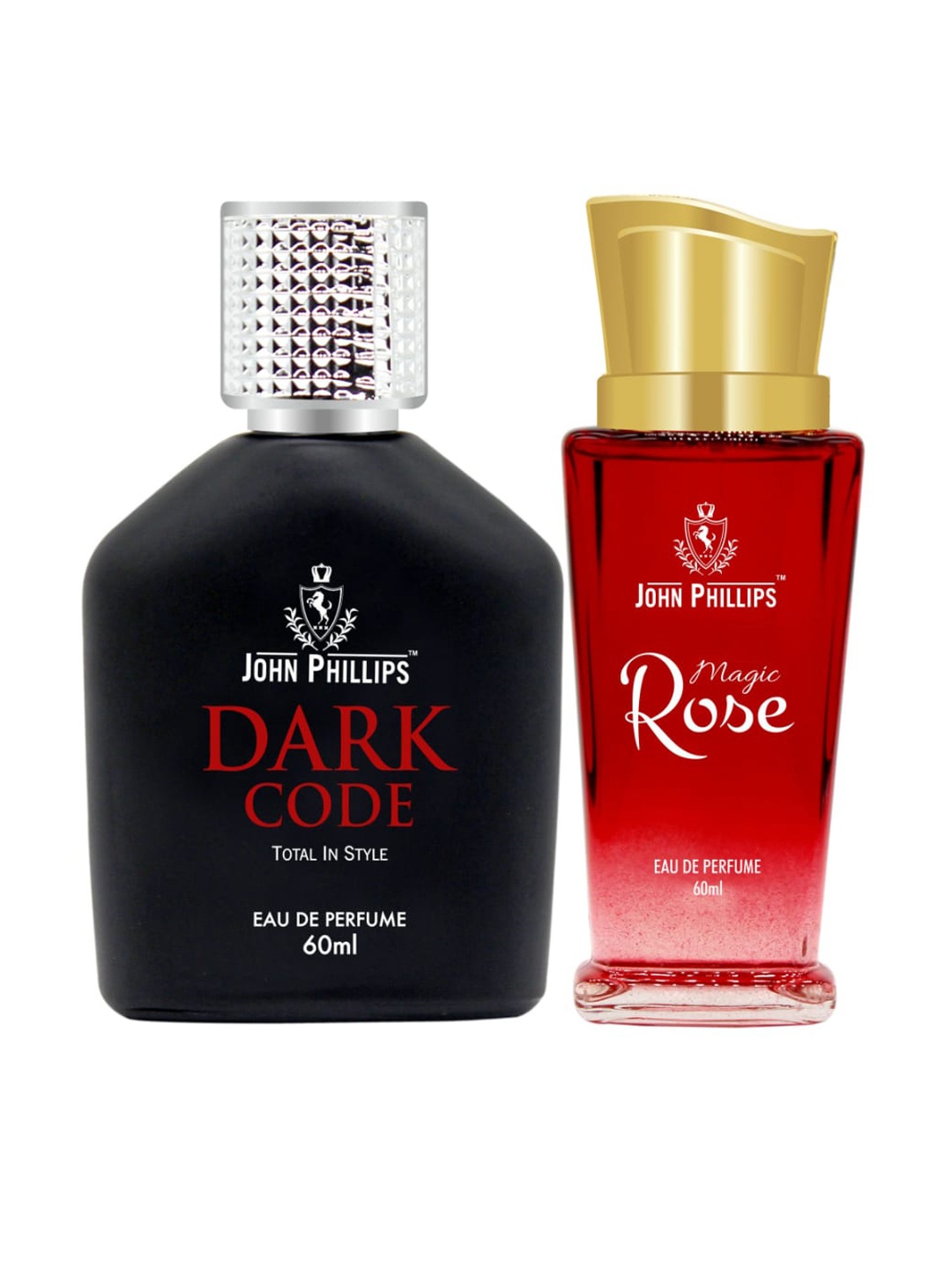 JOHN PHILLIPS Set Of 2 Dark Code Eau De Perfume & Magic Rose Eau De Perfume - 60ml Each, Red
JOHN PHILLIPS Set Of 2 Dark Code Eau De Perfume & Magic Rose Eau De Perfume - 60ml Each, Red