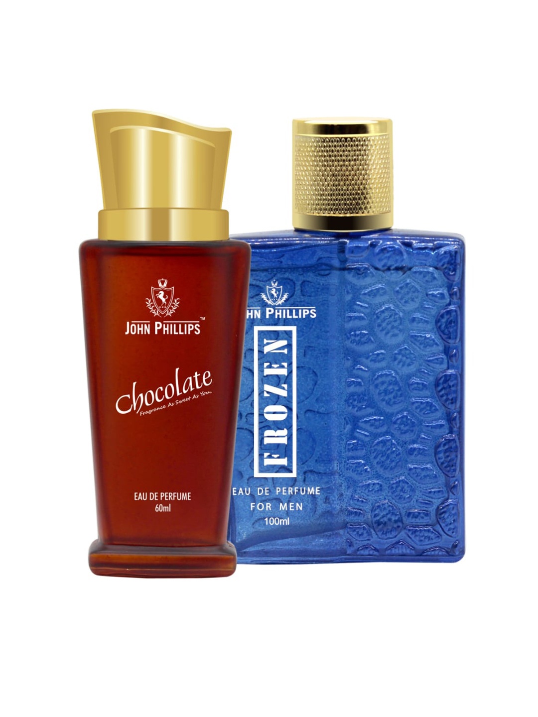 JOHN PHILLIPS Set Of 2 Chocolate 60 ml & Frozen 100 ml Long Lasting Eau De Parfum, Red
JOHN PHILLIPS Set Of 2 Chocolate 60 ml & Frozen 100 ml Long Lasting Eau De Parfum, Red