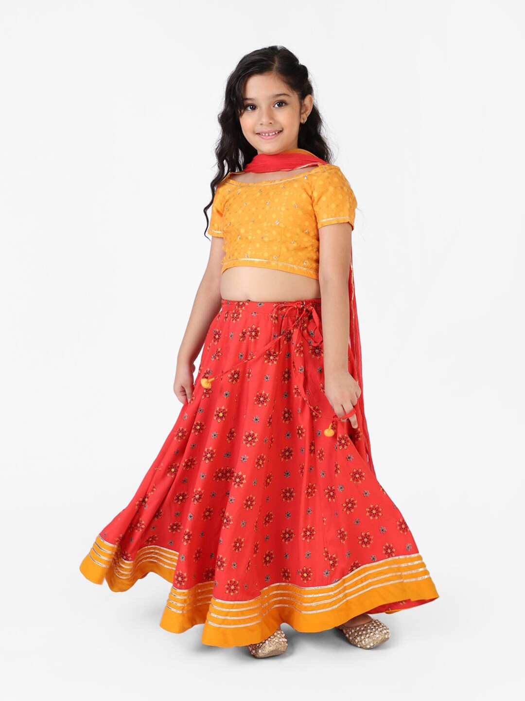 Fabindia Girls Embroidered Block Print Ready to Wear Lehenga Choli With Dupatta, Yellow
Fabindia Girls Embroidered Block Print Ready to Wear Lehenga Choli With Dupatta, Yellow