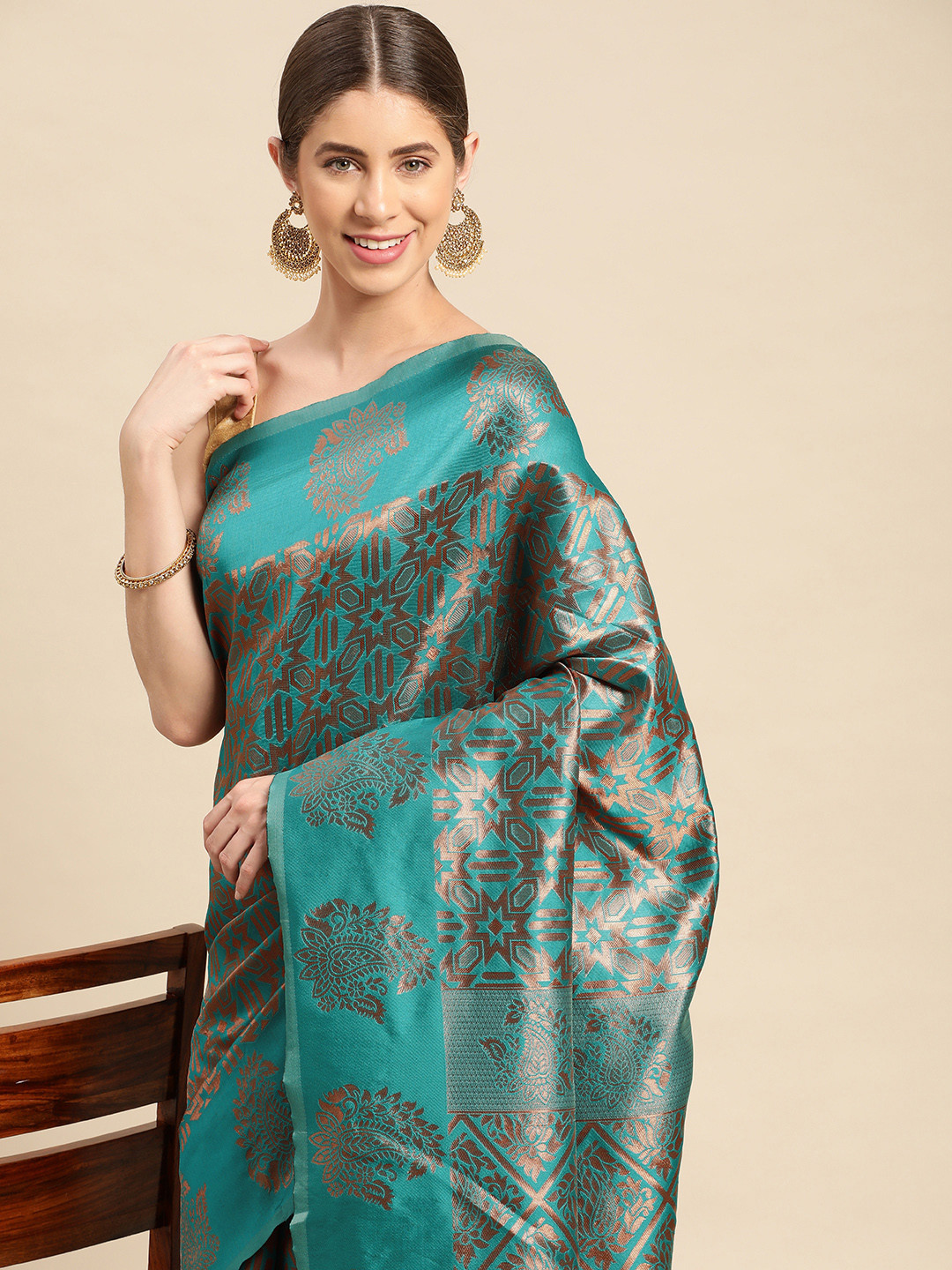 Pothys Woven Design Ethnic Motifs Zari Jute Silk Saree, Green
Pothys Woven Design Ethnic Motifs Zari Jute Silk Saree, Green