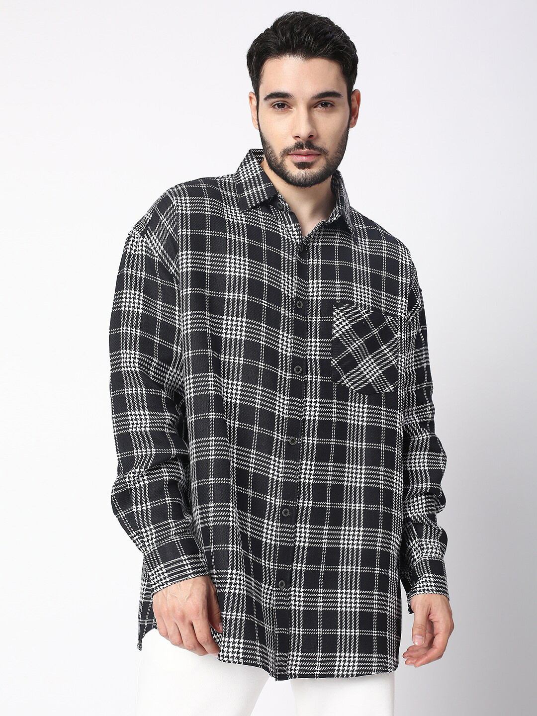 Blamblack Men Tartan Checks Checked Casual Cotton Shirt, Black
Blamblack Men Tartan Checks Checked Casual Cotton Shirt, Black