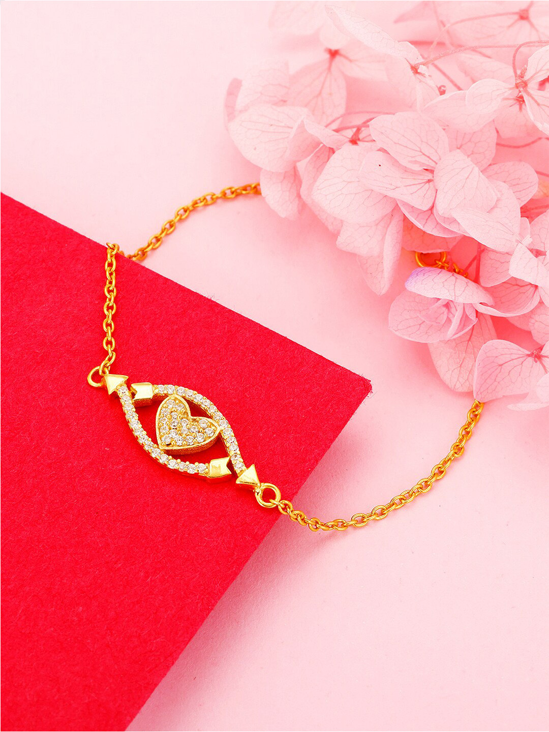 GIVA Women 925 Sterling Silver Cubic Zirconia Gold-Plated Link Bracelet
GIVA Women 925 Sterling Silver Cubic Zirconia Gold-Plated Link Bracelet