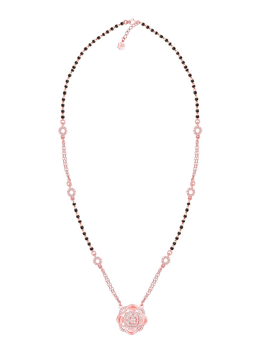 GIVA 925 Sterling Silver & Rose Gold-Plated Stone-Studded & Beaded Mangalsutra, White
GIVA 925 Sterling Silver & Rose Gold-Plated Stone-Studded & Beaded Mangalsutra, White