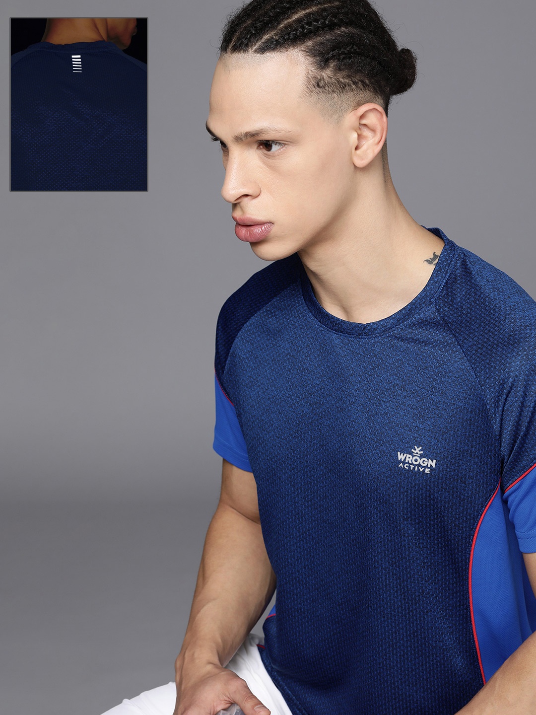 WROGN ACTIVE Self Design Raglan Sleeves Brand Logo Sports T-shirt With Dry-Pro Technology, Blue
WROGN ACTIVE Self Design Raglan Sleeves Brand Logo Sports T-shirt With Dry-Pro Technology, Blue