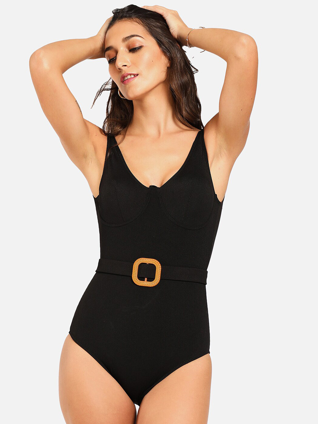 HAUTE SAUCE by Campus Sutra Women Bodysuit, Black
HAUTE SAUCE by Campus Sutra Women Bodysuit, Black