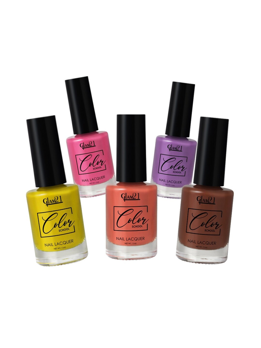 GLAM21 Color School Set Of 5 Long Lasting & Quick Drying Nail Polish - 11ml Each, Yellow
GLAM21 Color School Set Of 5 Long Lasting & Quick Drying Nail Polish - 11ml Each, Yellow