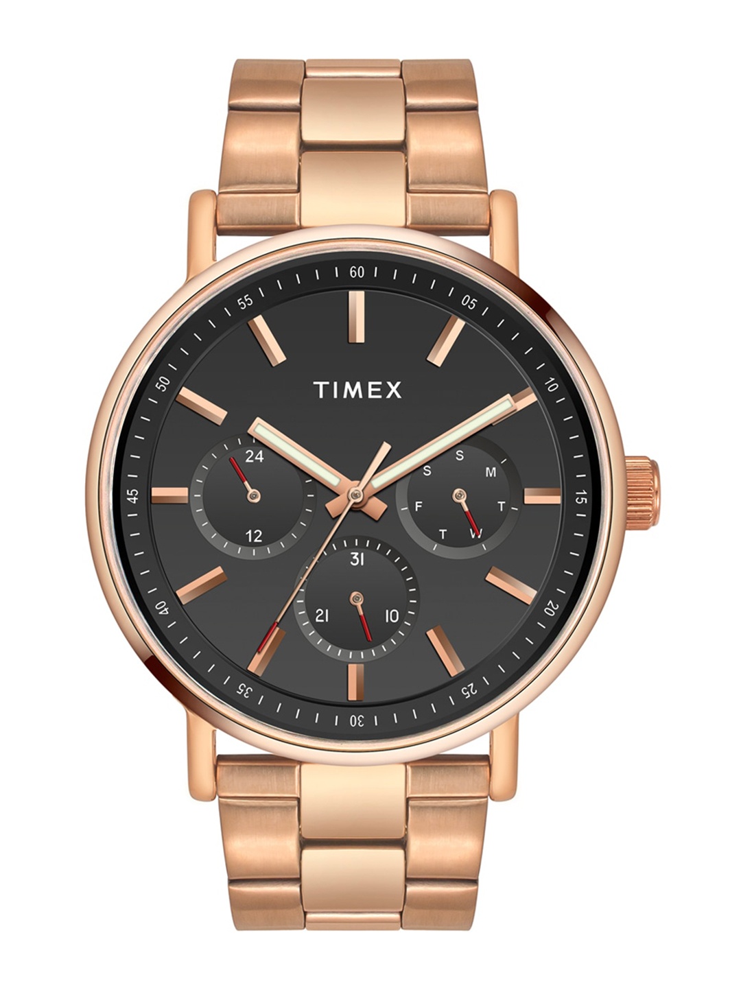 Timex Men Brass Dial & Stainless Steel Bracelet Style Straps Analogue Watch TWEG20018, Black
Timex Men Brass Dial & Stainless Steel Bracelet Style Straps Analogue Watch TWEG20018, Black