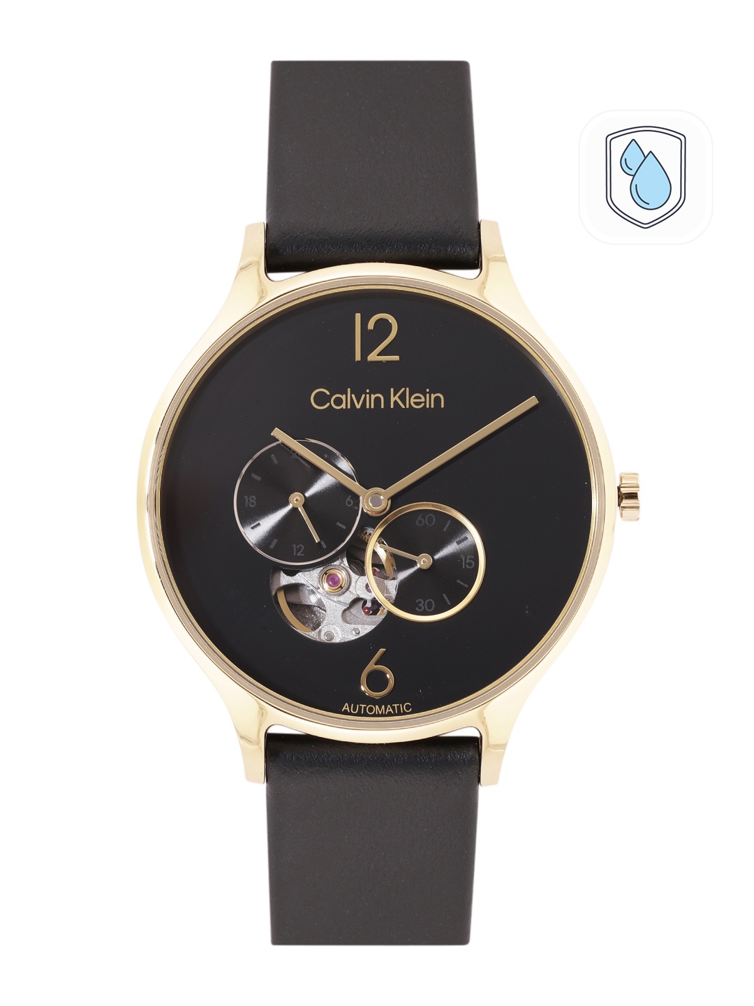 Calvin Klein Women Skeleton Dial Analogue Multi Function Automatic Motion Watch 25200123, Black
Calvin Klein Women Skeleton Dial Analogue Multi Function Automatic Motion Watch 25200123, Black