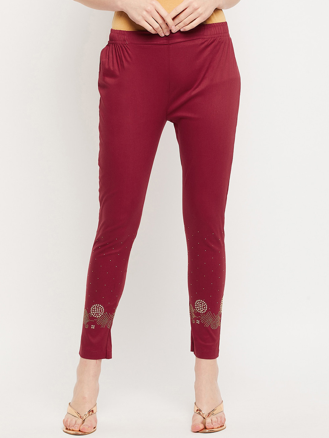 Clora Creation Ethnic Motifs Embellished Leggings, Maroon
Clora Creation Ethnic Motifs Embellished Leggings, Maroon